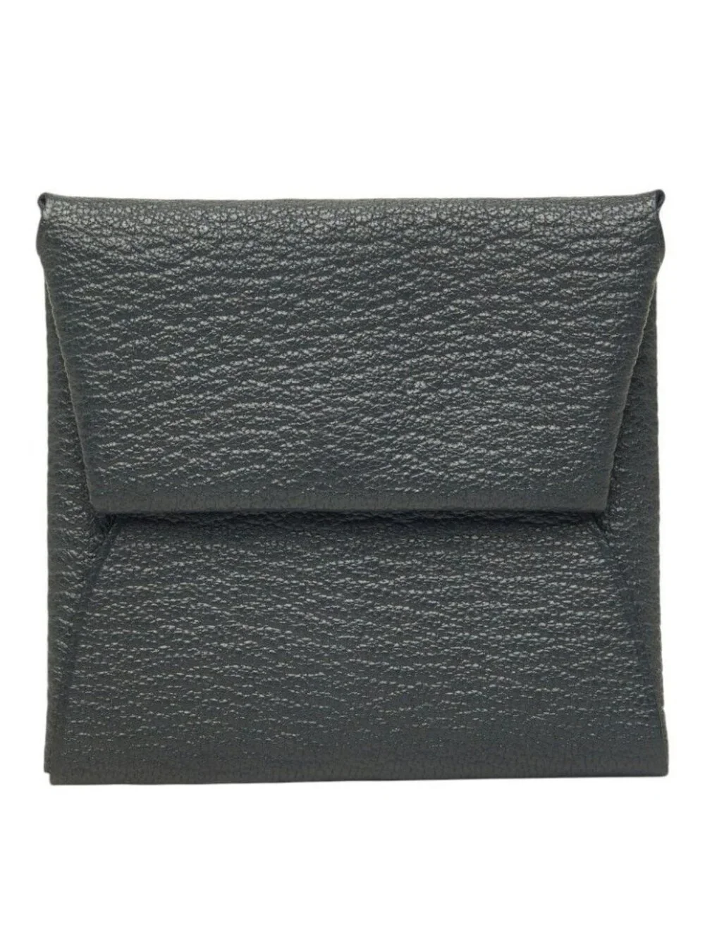 Hermes Bastia Coin Purse Gray Chevre